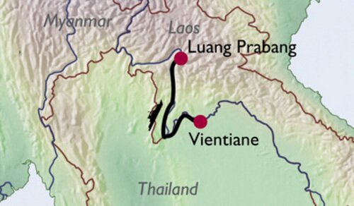 Vientiane luang prabang Map Vientiane luang prabang Map