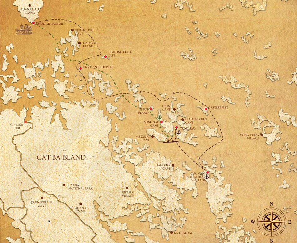 paradise cruise map