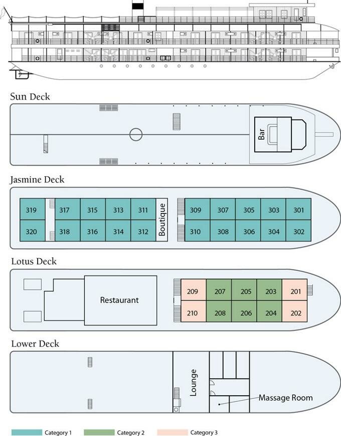 RV River Saigon Cruise uniworld deckplan